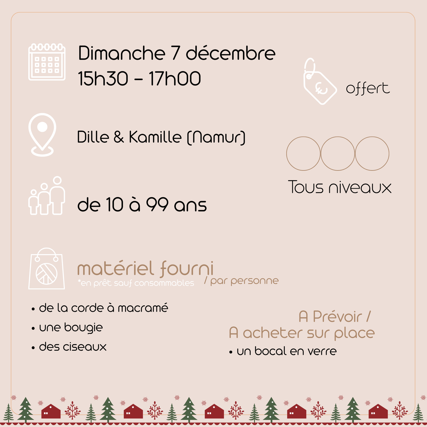 07/12 Macramé : photophore de fêtes - Dille&Kamille (Namur)