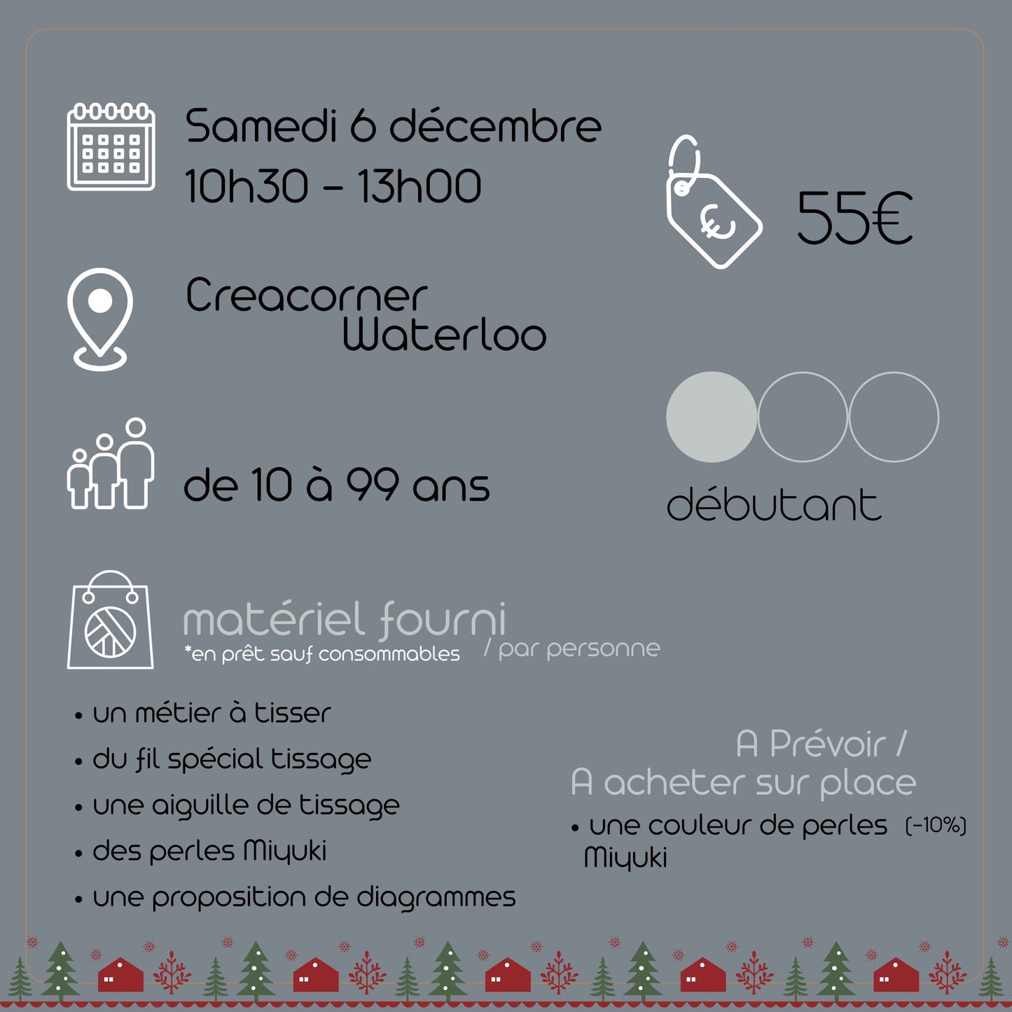 06/12 Tissage de perles : bracelet Miyuki - CREACORNER (Waterloo)