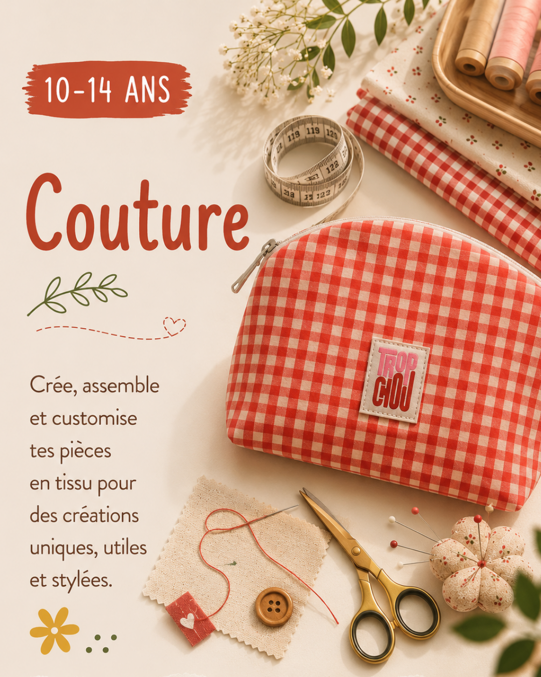 stage créatif filybul 10-14ans profondeville couture