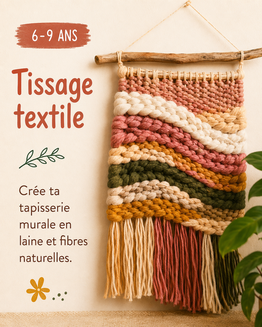 stage creatif filybul 6-9ans profondeville tissage
